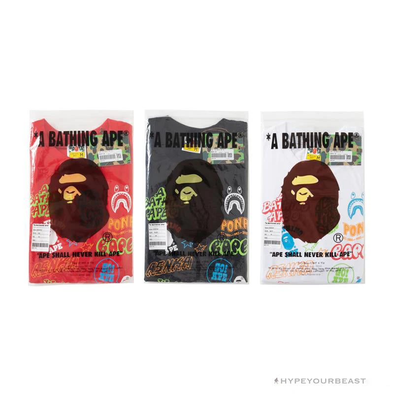 Hypeyourbeast Clothes BAPE Street Graffiti Tee Shirt 'RED' 7 Hypeyourbeast Clothes BAPE Street Graffiti Tee Shirt 'RED'