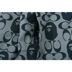 Hypeyourbeast BAPE X COACH Co-Branded Grey-Blue Hoodie