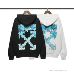 HypeYourBeast Hoodies & Jackets Off White Hoodie Black BLUE 28 HypeYourBeast Hoodies & Jackets Off White Hoodie Black BLUE