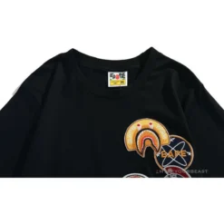 Hypeyourbeast Clothes BAPE Shark Head Crazy Patch Tee Shirt