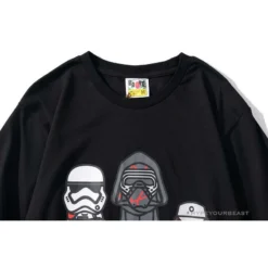 Hypeyourbeast BAPE X Star Wars Collaboration Black Warrior Tee Shirt 'BLACK'