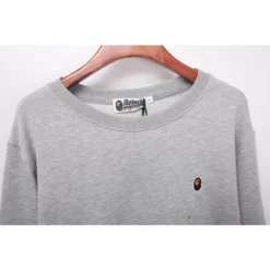 Hypeyourbeast BAPE Classic Ape Head Embroidered Long Sleeve Shirt 'GREY' 13 Hypeyourbeast BAPE Classic Ape Head Embroidered Long Sleeve Shirt 'GREY'
