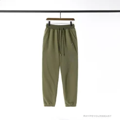 Hypeyourbeast BAPE Classic Ape Head Embroidered Standard Cotton Terry Pants 'ARMY GREEN'