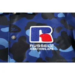 Hypeyourbeast BAPE X RUSSELL ATHLETIC Drawstring Camouflage Sweater 'BLUE' Clothes 16 Hypeyourbeast BAPE X RUSSELL ATHLETIC Drawstring Camouflage Sweater 'BLUE' Clothes