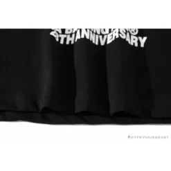 Hypeyourbeast BAPE Ape Man Head 28th Anniversary Camouflage Color Block Tee 'BLACK'