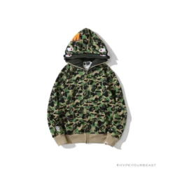 HypeYourBeast BAPE Camo Hoodie Shark Head 'GREEN'