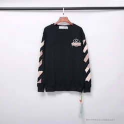 Hypeyourbeast OFF-WHITE Rubber Strip Arrow Long Sleeve Shirt 'BLACK'