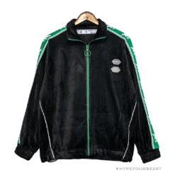 Hypeyourbeast OFF-WHITE Side Webbing Casual Green Letter Hoodie