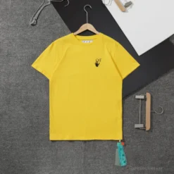 Hypeyourbeast OFF-WHITE Spray Paint Arrow Tee Shirt 'YELLOW'