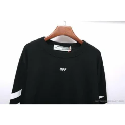 Hypeyourbeast Shirts OFF-WHITE Classic Basic Cotton Terry Round Long Sleeve Shirt 'BLACK'
