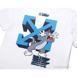 Hypeyourbeast OFF-WHITE Tom And Jerry Loose Tee Shirt 'WHITE' T-Shirts