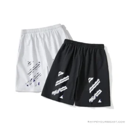 Hypeyourbeast OFF-WHITE Cabin Cabbage Shorts 'BLACK' Pants