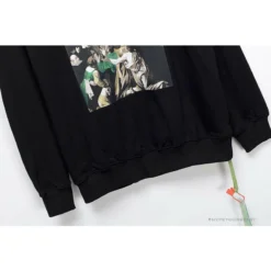 Hypeyourbeast OFF-WHITE New Madonna Painting Cotton Terry Long Sleeve Shirt 'BLACK' Shirts 17 Hypeyourbeast OFF-WHITE New Madonna Painting Cotton Terry Long Sleeve Shirt 'BLACK' Shirts
