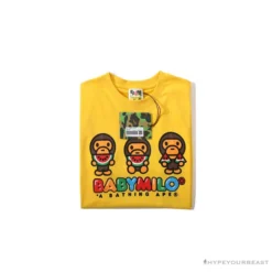 Hypeyourbeast BAPE Baby Milo Watermelon Little Monkey Tee Shirt 'YELLOW' Clothes 11 Hypeyourbeast BAPE Baby Milo Watermelon Little Monkey Tee Shirt 'YELLOW' Clothes