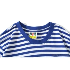 Hypeyourbeast Clothes BAPE Baby Milo Sesame Street Striped Tee Shirt 'BLUE'