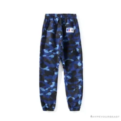 Hypeyourbeast Clothes BAPE X RUSSELL ATHLETIC Drawstring Camouflage Pants 'BLUE'