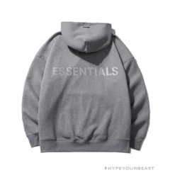 HypeYourBeast Hoodies & Jackets FOG Hoodie Reflective ‘ESSENTIALS’ Dark Gray