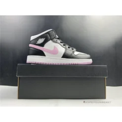 Hypeyourbeast Jordan 1 Mid White Black Light Arctic Pink