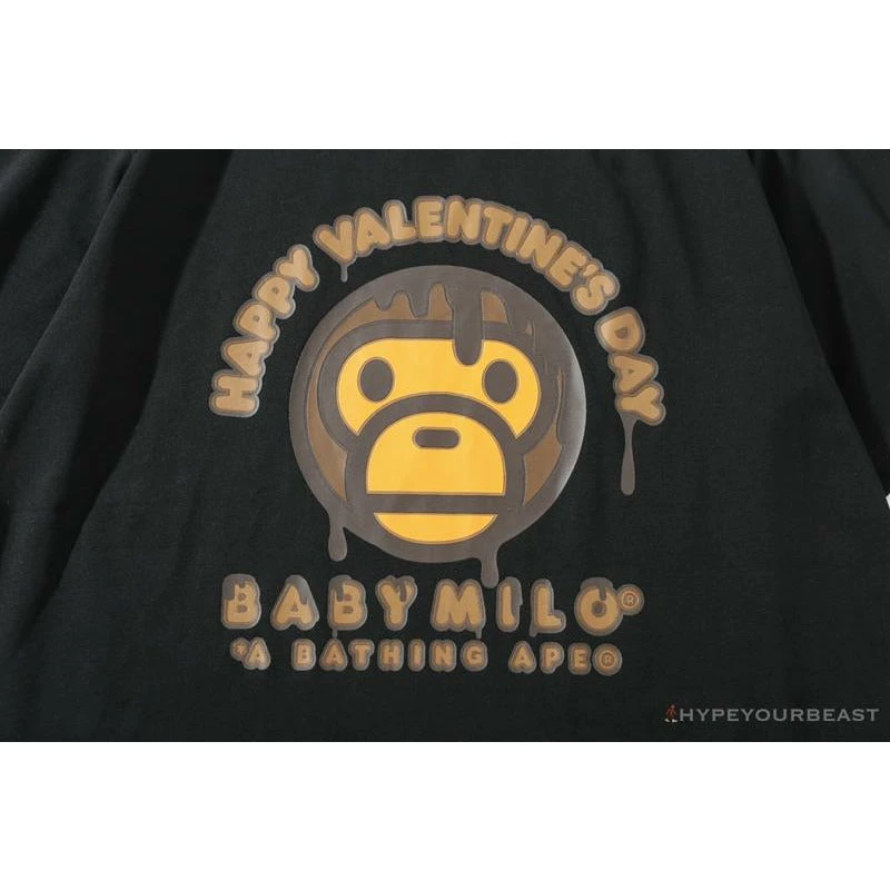 Hypeyourbeast BAPE Baby Milo Valentine's Day Chocolate Tee Shirt 'BLACK' 4 Hypeyourbeast BAPE Baby Milo Valentine's Day Chocolate Tee Shirt 'BLACK'