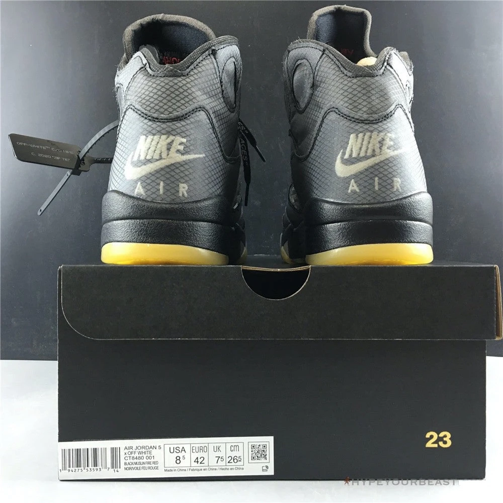 Hypeyourbeast Jordan 5 Retro Off-White Black 7 Hypeyourbeast Jordan 5 Retro Off-White Black