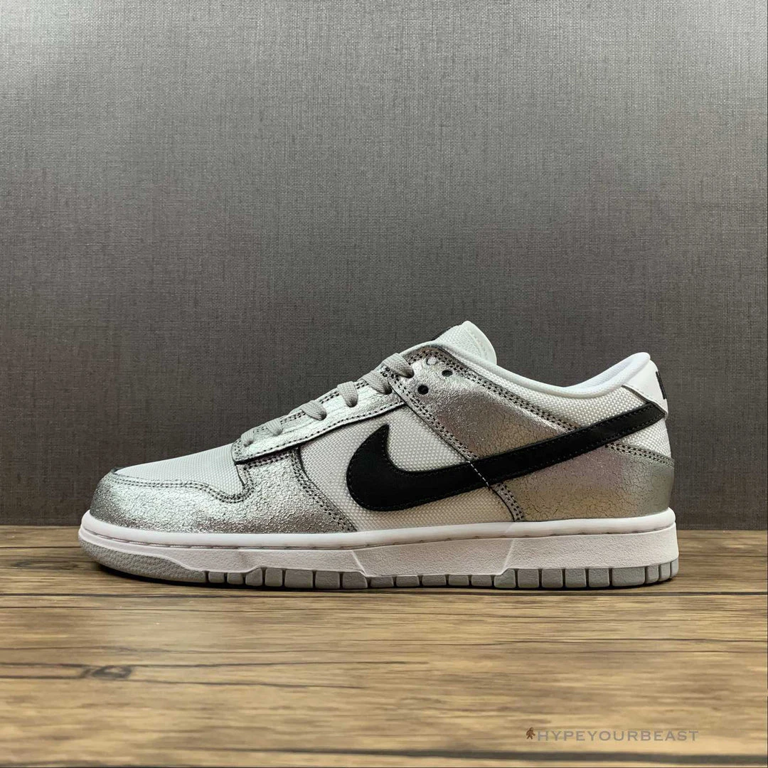 HypeYourBeast Nike Dunk Low Cracked Leather Silver 10 HypeYourBeast Nike Dunk Low Cracked Leather Silver