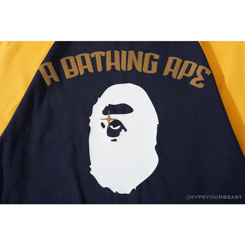 Hypeyourbeast Clothes BAPE Japanese Ninja Ape Man Raglan Sleeve Color Block Tee Shirt 'YELLOW' 9 Hypeyourbeast Clothes BAPE Japanese Ninja Ape Man Raglan Sleeve Color Block Tee Shirt 'YELLOW'