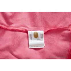 Hypeyourbeast BAPE Pink Camouflage Shark Head Fake Zipper Tee Shirt