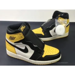 HypeYourBeast Air Jordan 1 High Yellow Toe Black White