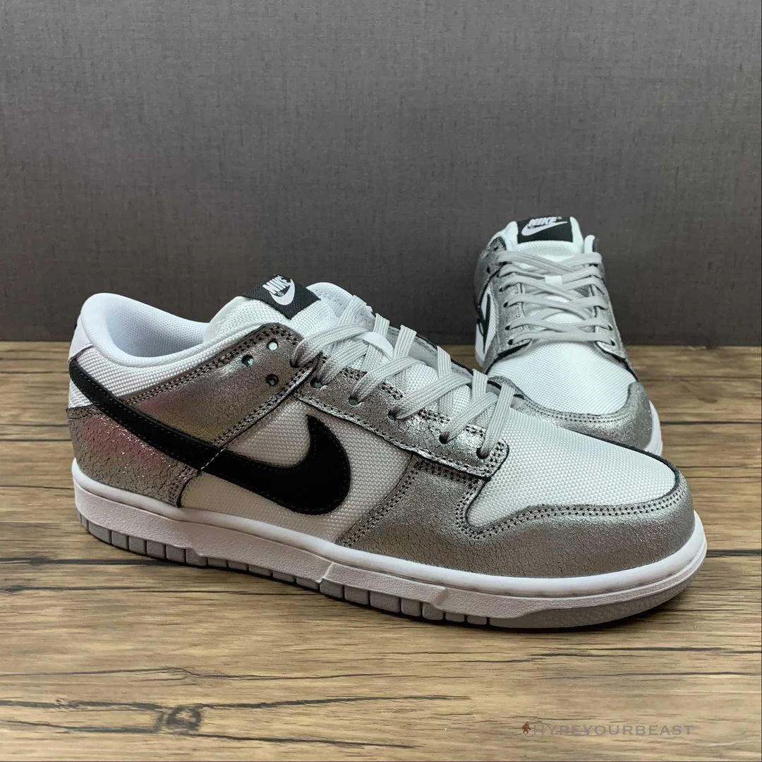 HypeYourBeast Nike Dunk Low Cracked Leather Silver 2 HypeYourBeast Nike Dunk Low Cracked Leather Silver
