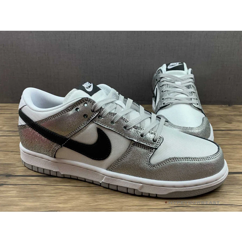 HypeYourBeast Nike Dunk Low Cracked Leather Silver 1 HypeYourBeast Nike Dunk Low Cracked Leather Silver