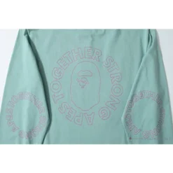 Hypeyourbeast BAPE APES TOGETHER English Alphabet Ape Head Long Sleeve Shirt 'MINT GREEN' Clothes