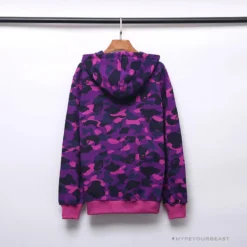 Hypeyourbeast BAPE X Bathing Ape Head Camouflage Hoodie 'PURPLE'