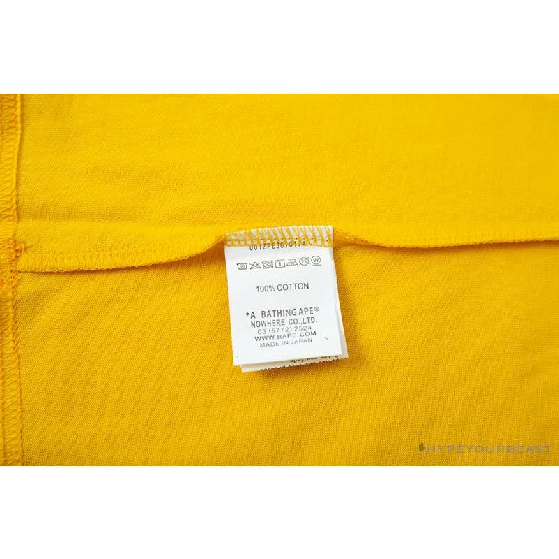 Hypeyourbeast BAPE KIDS Small Net Pocket Ape Man Head Tee Shirt 'YELLOW' Clothes 11 Hypeyourbeast BAPE KIDS Small Net Pocket Ape Man Head Tee Shirt 'YELLOW' Clothes