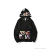 Hypeyourbeast Clothes BAPE Badge LOGO Sticker Style Stitching Hoodie