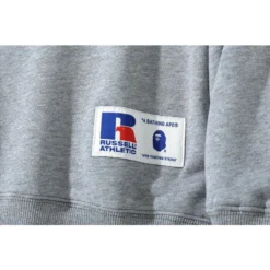 Hypeyourbeast BAPE X RUSSELL ATHLETIC Joint Pullover Long Sleeve Shirt 'GREY' 18 Hypeyourbeast BAPE X RUSSELL ATHLETIC Joint Pullover Long Sleeve Shirt 'GREY'