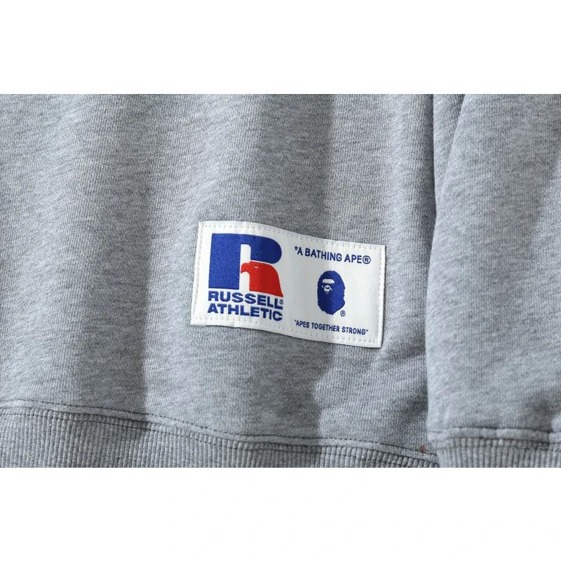 Hypeyourbeast BAPE X RUSSELL ATHLETIC Joint Pullover Long Sleeve Shirt 'GREY' 6 Hypeyourbeast BAPE X RUSSELL ATHLETIC Joint Pullover Long Sleeve Shirt 'GREY'