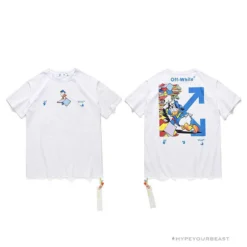 Hypeyourbeast OFF-WHITE Summer Donald Duck Print Tee Shirt 'WHITE'