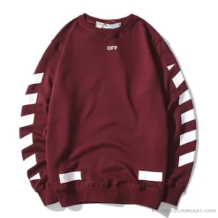 Hypeyourbeast OFF-WHITE Classic Basic Cotton Terry Long Sleeve Shirt 'WINE RED' Shirts
