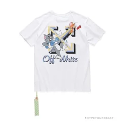 Hypeyourbeast OFF-WHITE Summer Tom And Jerry Print Tee Shirt 'WHITE' T-Shirts