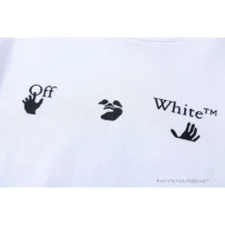 Hypeyourbeast T-Shirts OFF-WHITE Sea Blue Cross Arrow Tee Shirt 'WHITE'