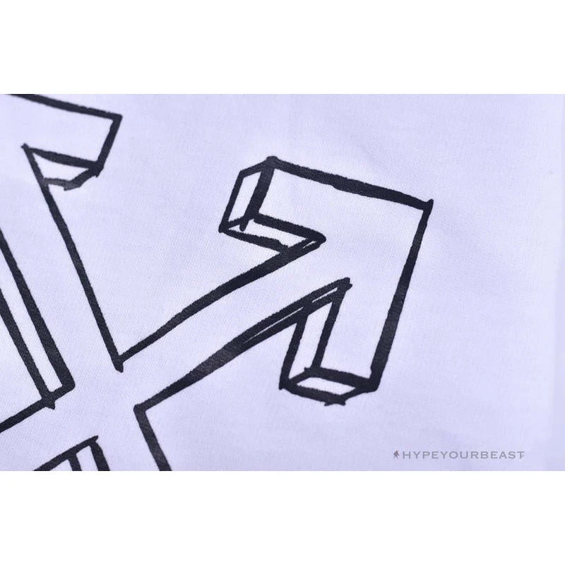 Hypeyourbeast OFF-WHITE Dimensional Sketch Shorts 'WHITE' Pants 6 Hypeyourbeast OFF-WHITE Dimensional Sketch Shorts 'WHITE' Pants