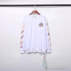 Hypeyourbeast OFF-WHITE Rubber Strip Arrow Long Sleeve Shirt 'WHITE'