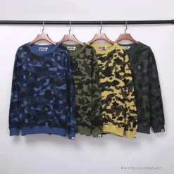 Hypeyourbeast BAPE Classic Ape Head Embroidered Camouflage Long Sleeve Shirt 'BLUE' 20 Hypeyourbeast BAPE Classic Ape Head Embroidered Camouflage Long Sleeve Shirt 'BLUE'