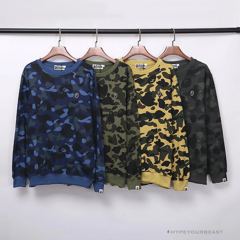 Hypeyourbeast BAPE Classic Ape Head Embroidered Camouflage Long Sleeve Shirt 'BLUE' 10 Hypeyourbeast BAPE Classic Ape Head Embroidered Camouflage Long Sleeve Shirt 'BLUE'