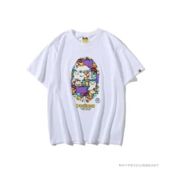 Hypeyourbeast BAPE Pokémon Co-branded Ape Head Tee Shirt 'WHITE'