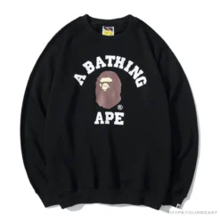 Hypeyourbeast BAPE X Bathing Ape Head Long Sleeve Shirt 'BLACK'
