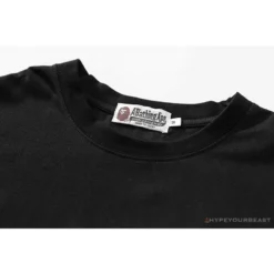 Hypeyourbeast Clothes BAPE Classic Embroidered Logo Ape Head Tee Shirt 'BLACK'
