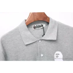 Hypeyourbeast BAPE Classic Ape Head Print Versatile Polo Shirt 'GREY' 14 Hypeyourbeast BAPE Classic Ape Head Print Versatile Polo Shirt 'GREY'