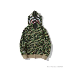 HypeYourBeast BAPE Camo Hoodie Shark Head 'GREEN'