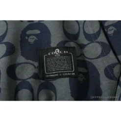 Hypeyourbeast BAPE X COACH Co-Branded Dark-Blue Hoodie Clothes